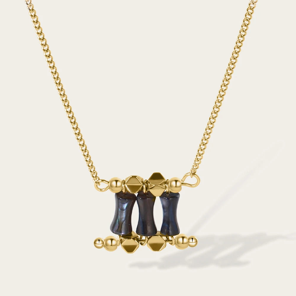 YACHAN 18K Gold Plated Stainless Steel Chain Necklace for Women Chains Irregular Acrylic Pendant Necklaces Trendy Jewellery
