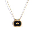 YACHAN Vintage Luxury Acrylic Charms Pendant Necklaces for Women 18K Gold Plated Trendy Y2K Jewelry Waterproof