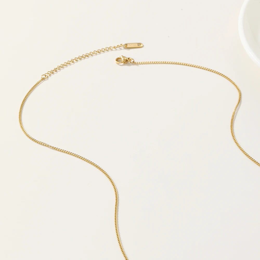 YACHAN 18K Gold Plated Stainless Steel Chain Necklace for Women Chains Irregular Acrylic Pendant Necklaces Trendy Jewellery