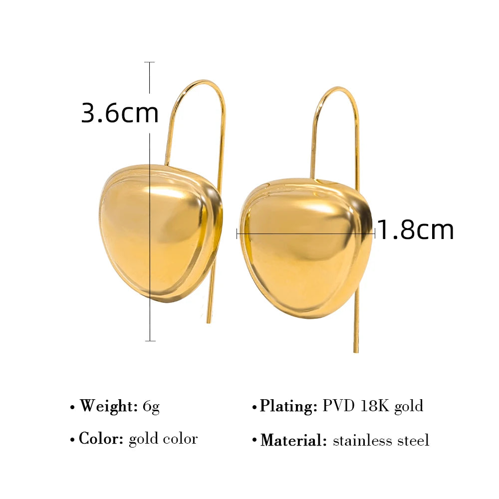 YACHAN 18K Gold Plated Stainless Steel Dangle Earrings for Women Trendy Individual Drop Earrings Aesthetic Jewelry Waterproof