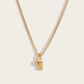 YACHAN 18K Gold Plated Metal Solid Stainless Steel Pendant Necklace for Women Thick Charm Trendy Tarnish Free Jewelry