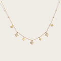 YACHAN 18K Gold Plated Stainless Steel North Star Pendant Necklace for Women Shiny Clavicle Chain Choker Tarnish Free Jewelry