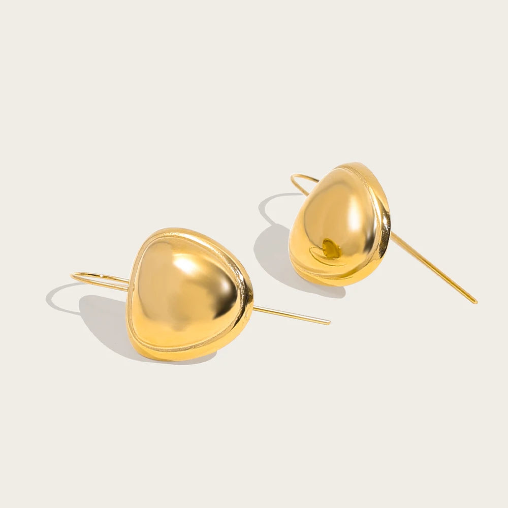 YACHAN 18K Gold Plated Stainless Steel Dangle Earrings for Women Trendy Individual Drop Earrings Aesthetic Jewelry Waterproof