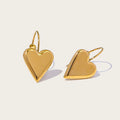 YACHAN 18K Gold Plated Stainless Steel Heart Hoop Earrings for Women Simple Luxury Korean Fashion Designer Jewelry