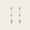 YACHAN Trendy Zircon Stainless Steel Drop Earrings for Women Luxury Exquisite Chic Dangle Earring Charming Jewelry