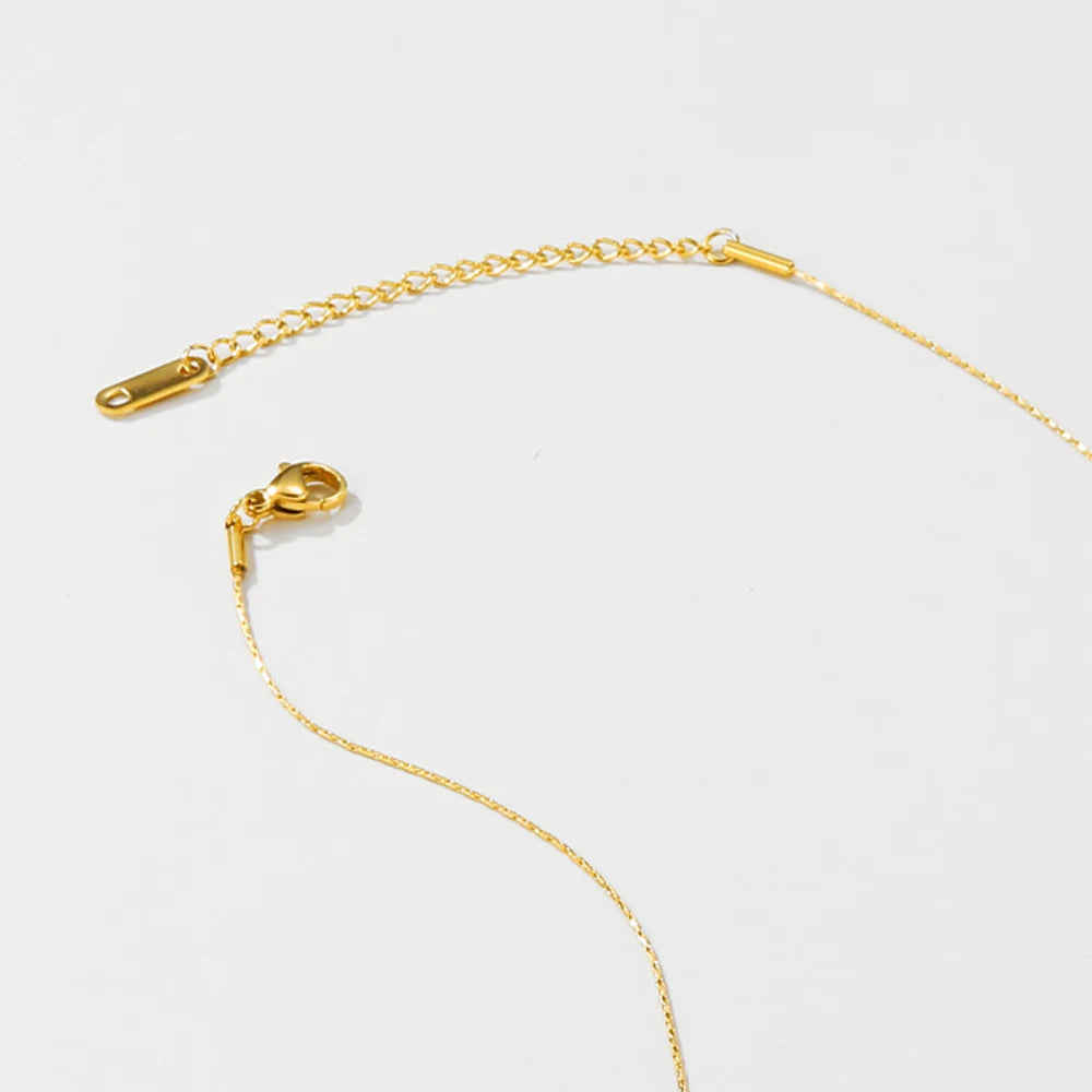 YACHAN Stainless Steel Golden Chain Necklace Natural Pearl Pendant for Woman Gold Plated Chains Necklaces Trendy Jewelry