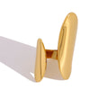 YACHAN Glossy 18K Gold Plated Stainless Steel Rings for Women Punk Hip Hop Irregular Statement Y2K Jewelry Waterproof