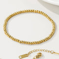 YACHAN High Quality Stainless Steel Beaded Bracelets for Women Charms round Bead Bracelet Simple Trendy Charm Jewelry