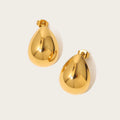 YACHAN 18K Gold Plated Glossy Stainless Steel Earrings for Women Simple Chic Drop Earring High Quality Jewelry