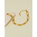 YACHAN 18K Gold Plated Stainless Steel Bracelets for Women Punk Chunky Chains Trendy Jewelry Waterproof