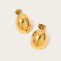 YACHAN New in Stainless Steel Piercing Earrings for Women 18K Gold Plated Glossy Stud Earring Trendy Jewelry