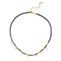YACHAN Bohemia Colorful Acrylic Beaded Necklace for Women Handmade Bead Stainless Steel round Pendant Necklaces Trendy Jewelry
