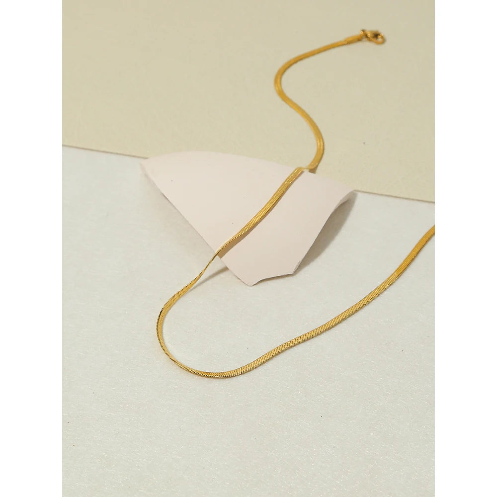 YACHAN Punk Vintage Stainless Steel Gold Plated Chains Necklaces for Women Snake Chain Choker Layered Necklace Statement Jewelry
