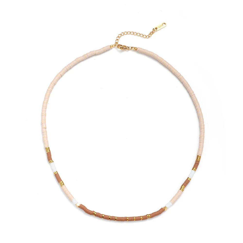 YACHAN Colorful Acrylic Beaded Necklace for Women Handmade Making Bead Necklaces Stainless Steel Beads Trendy Jewelry Gift