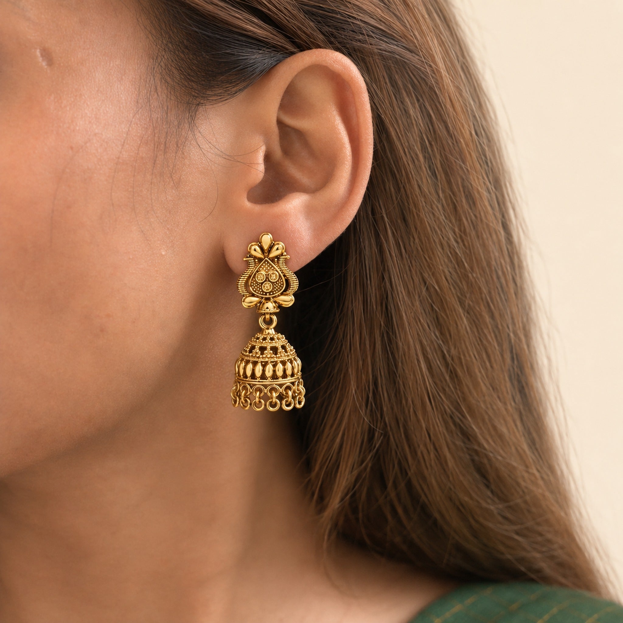 Gold Loop Fringe Jhumka — GLORIASAA