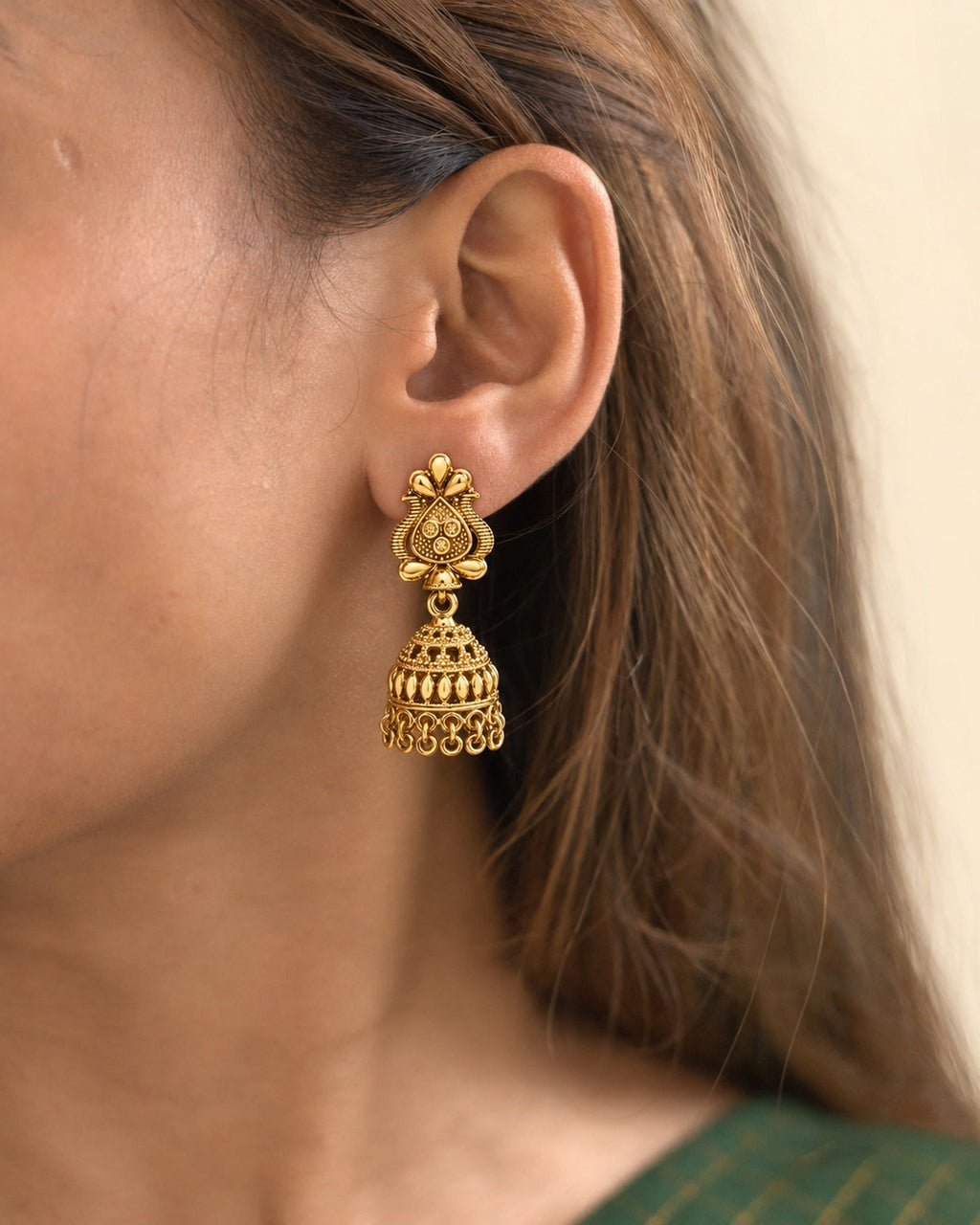 Gold Loop Fringe Jhumka — GLORIASAA