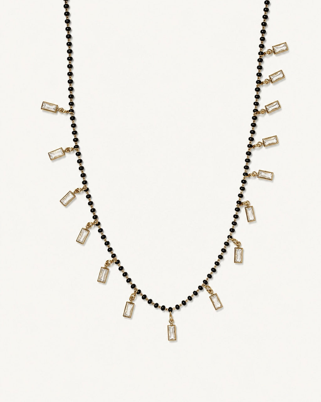 Black Bead Kundan Chain — GLORIASAA