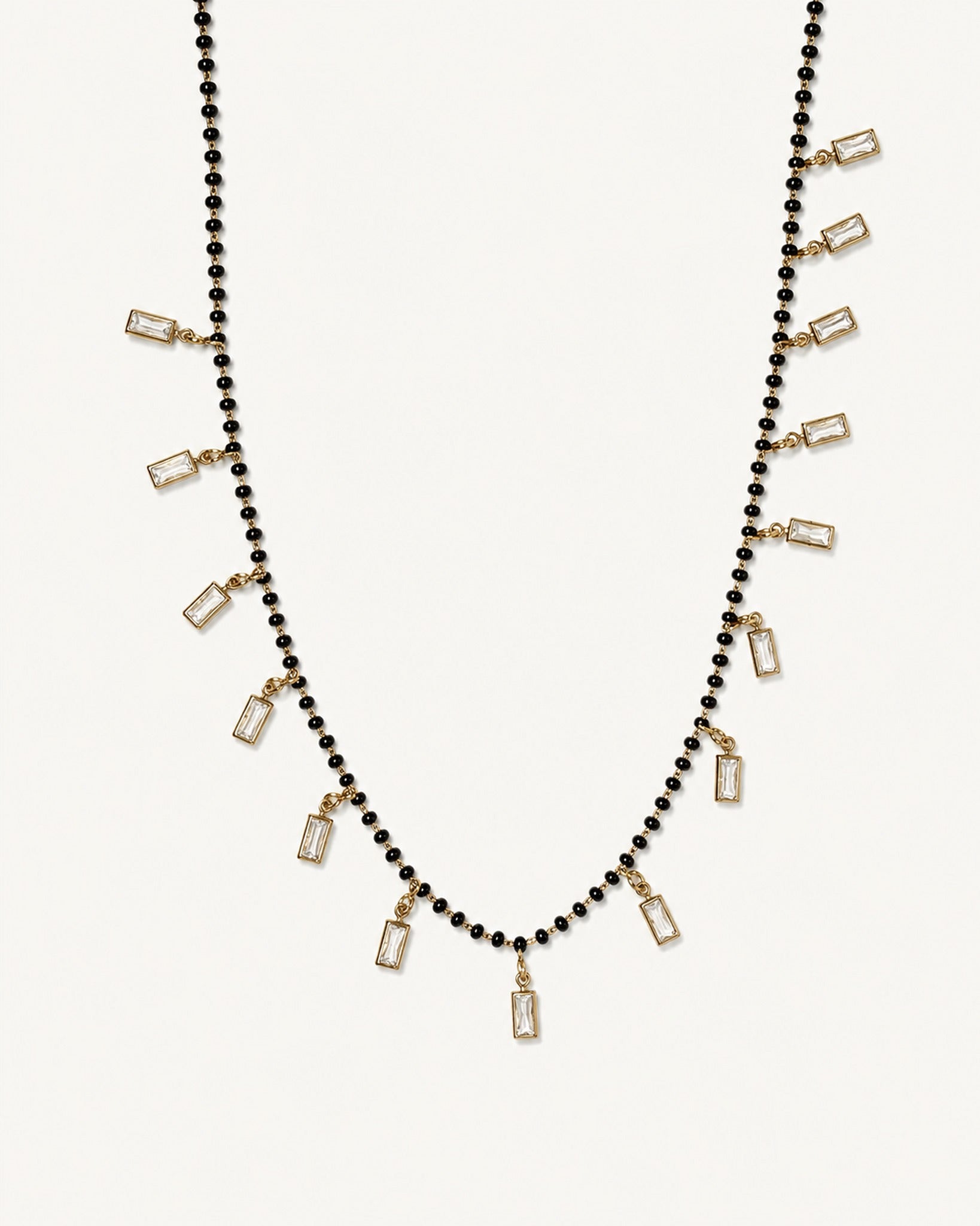 Black Bead Kundan Chain — GLORIASAA