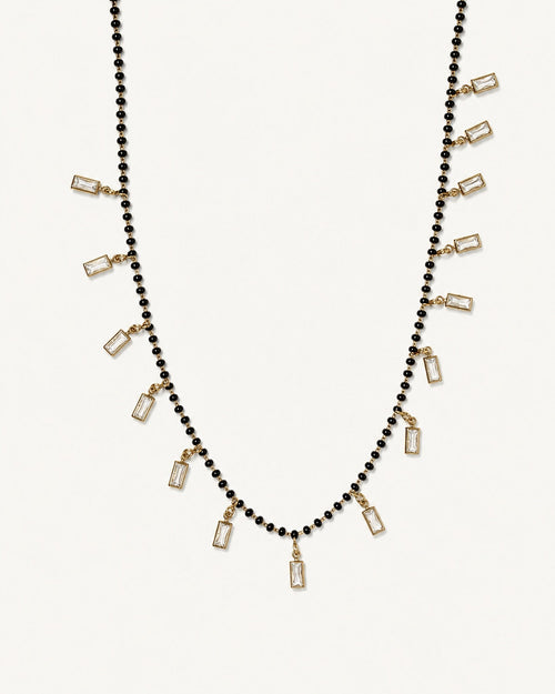 Black Bead Kundan Chain — GLORIASAA