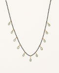 Black Bead Mint Drop Chain — GLORIASAA