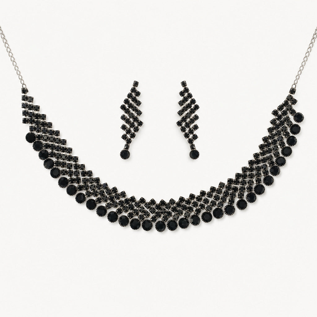 Black Lattice Collar Set — GLORIASAA