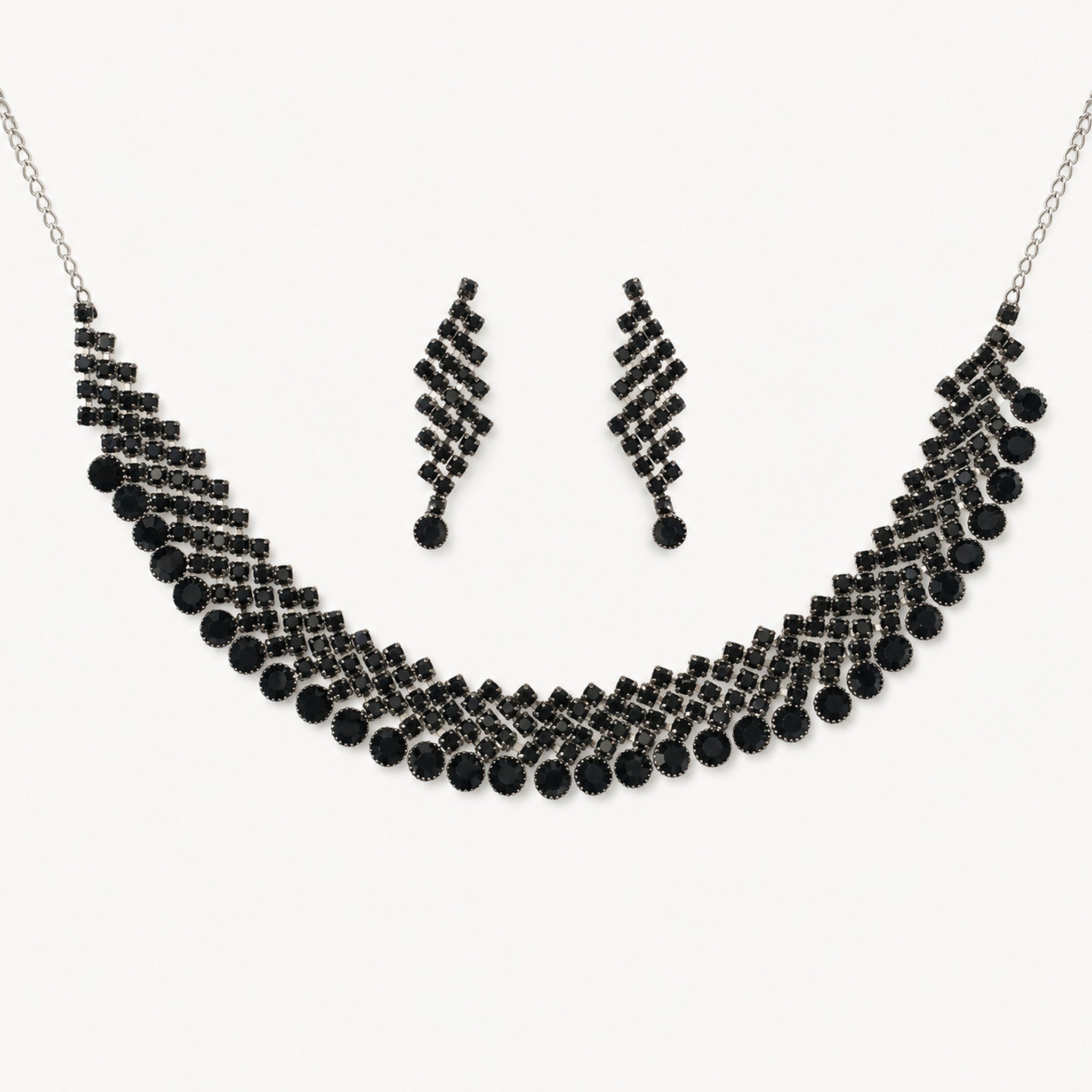 Black Lattice Collar Set — GLORIASAA