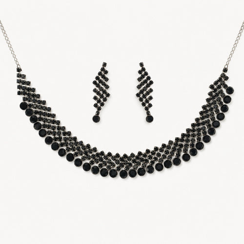 Black Lattice Collar Set — GLORIASAA