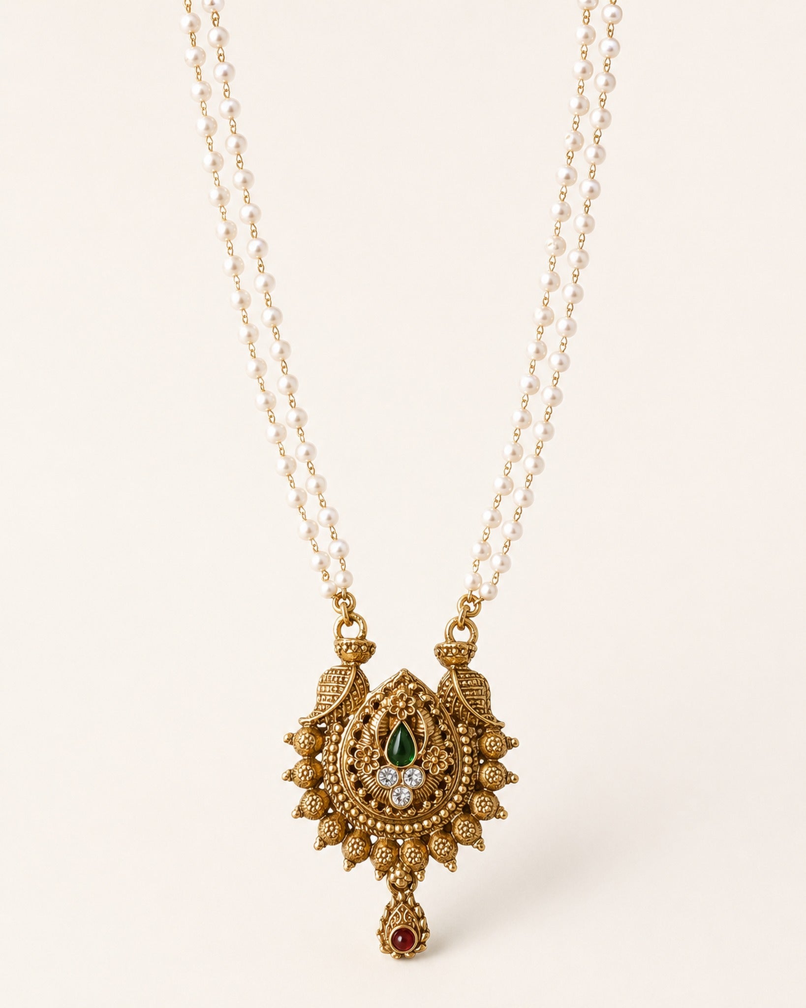 Double Pearl Mango Pendant — GLORIASAA