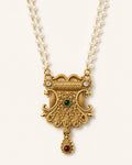 Double Pearl Peacock Pendant — GLORIASAA
