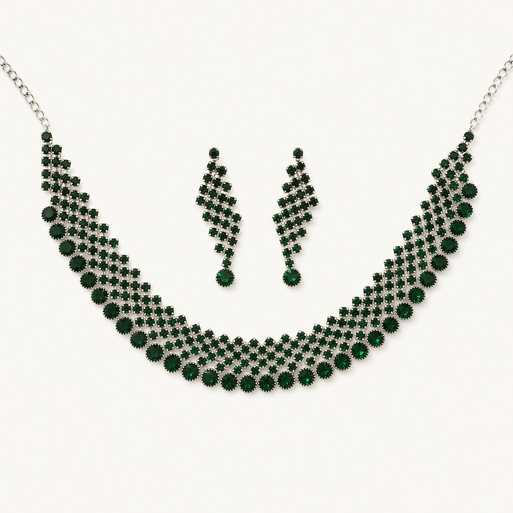 Emerald Lattice Collar Set — GLORIASAA