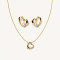 Gold Heart Pearl Set — GLORIASAA