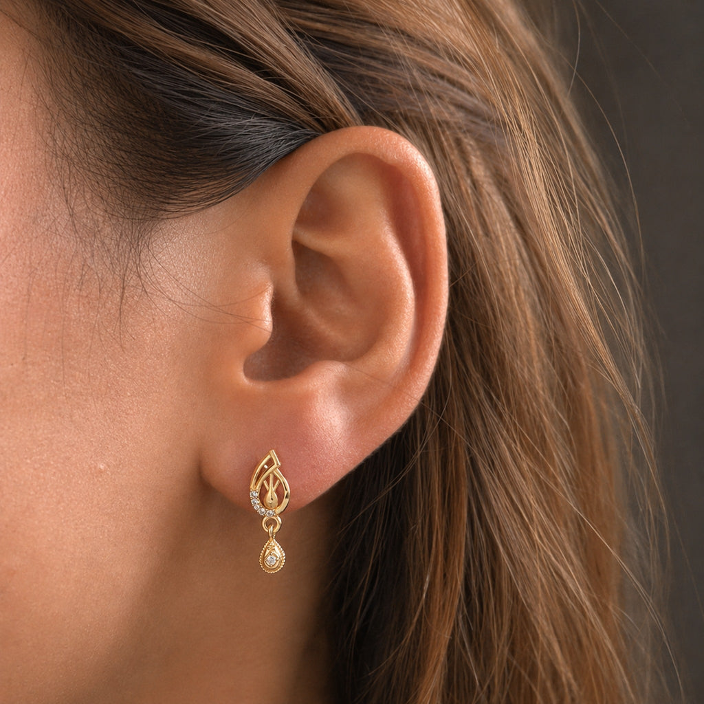 Crystal Flame Teardrop Earrings — GLORIASAA