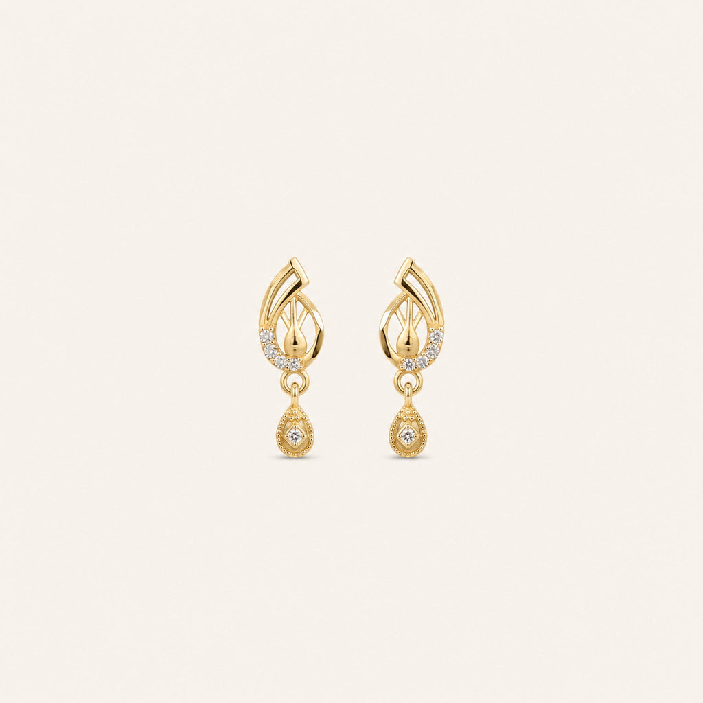 Crystal Flame Teardrop Earrings — GLORIASAA