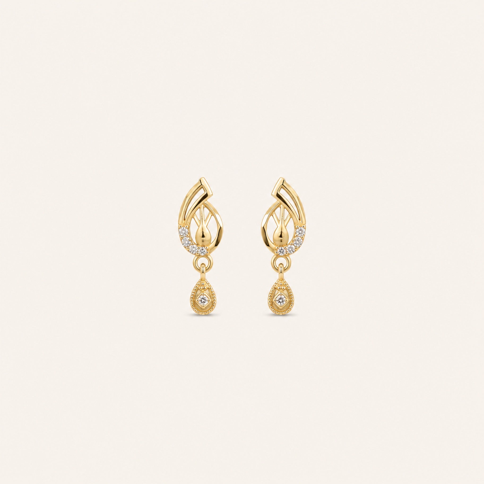 Crystal Flame Teardrop Earrings — GLORIASAA