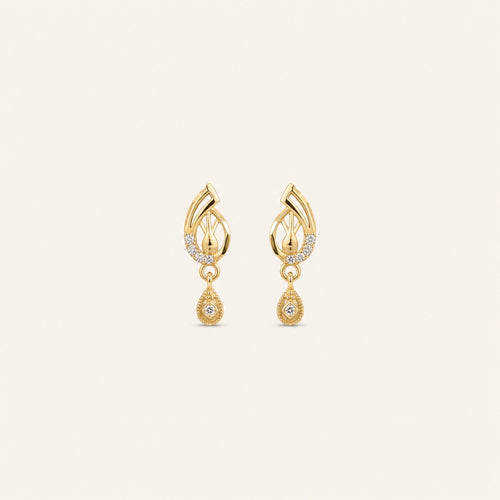 Crystal Flame Teardrop Earrings — GLORIASAA