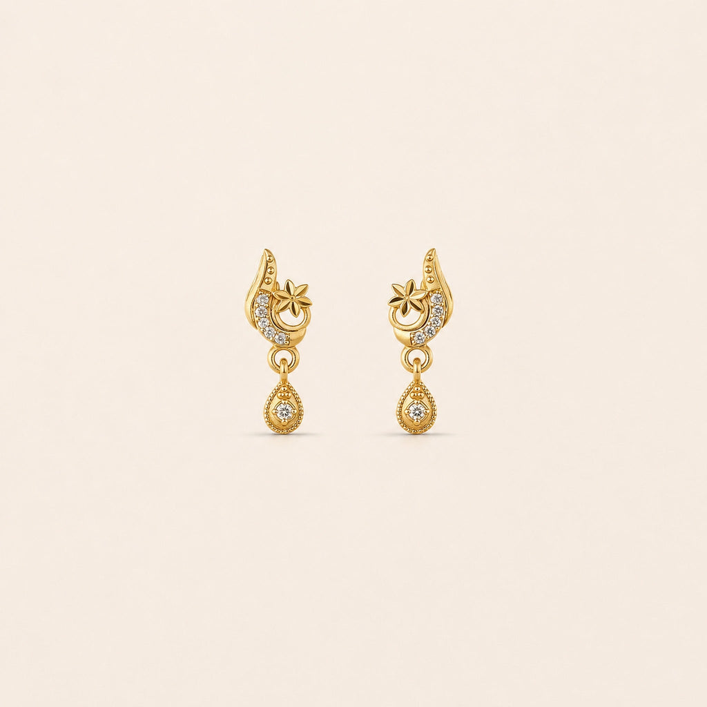 Paisley Flower Drop Earrings — GLORIASAA