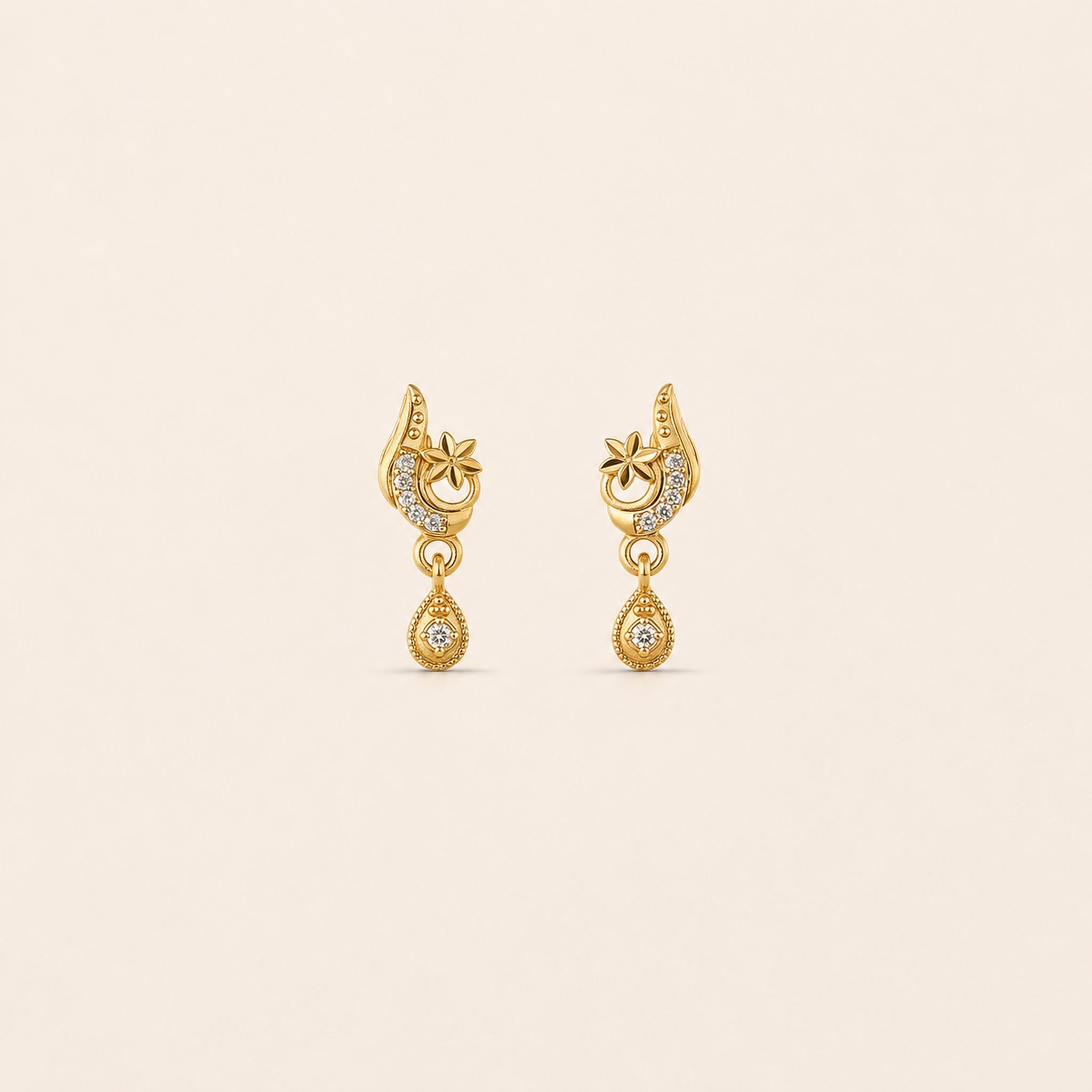 Paisley Flower Drop Earrings — GLORIASAA