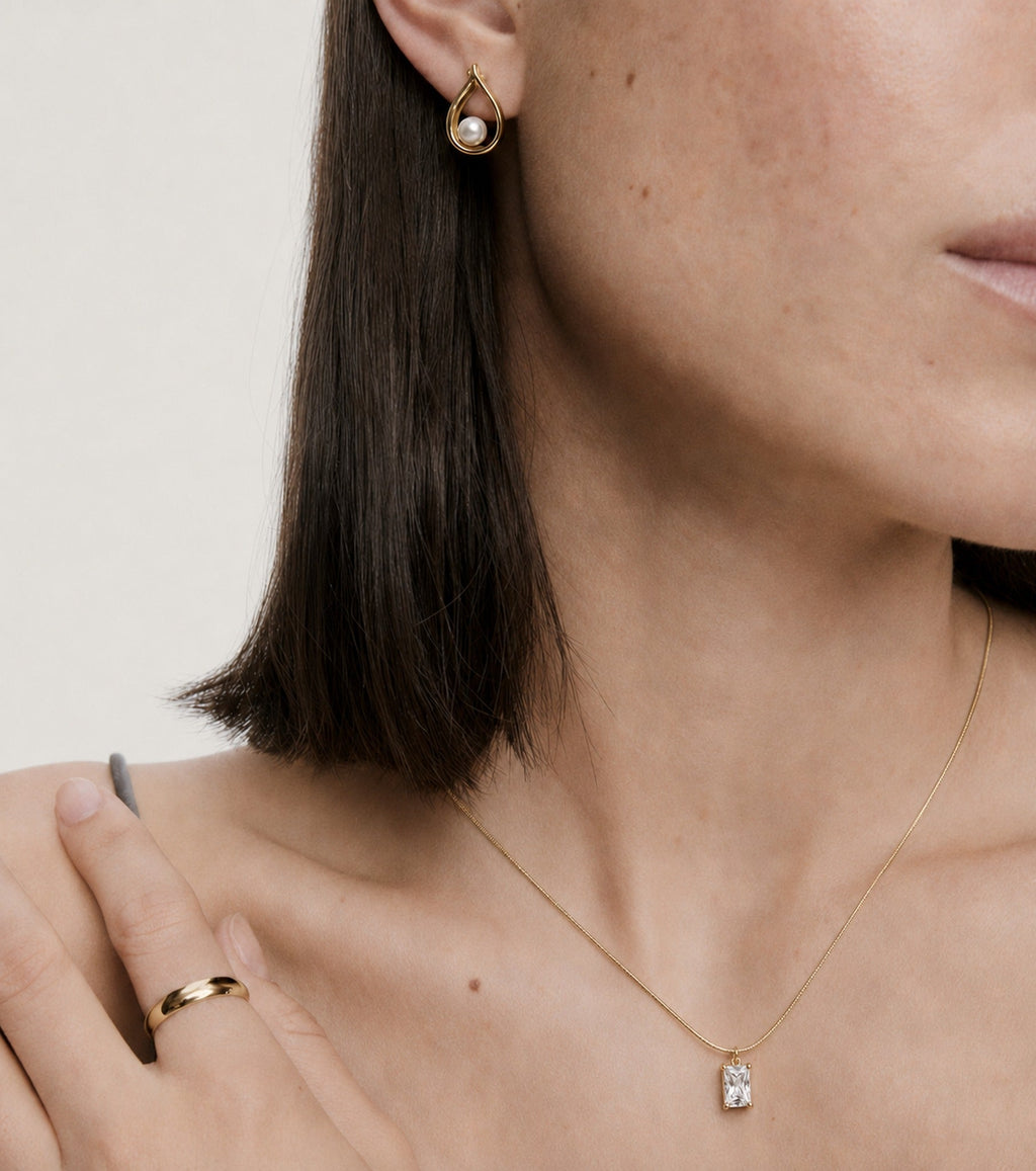 Crystal Pearl Drop Set — GLORIASAA