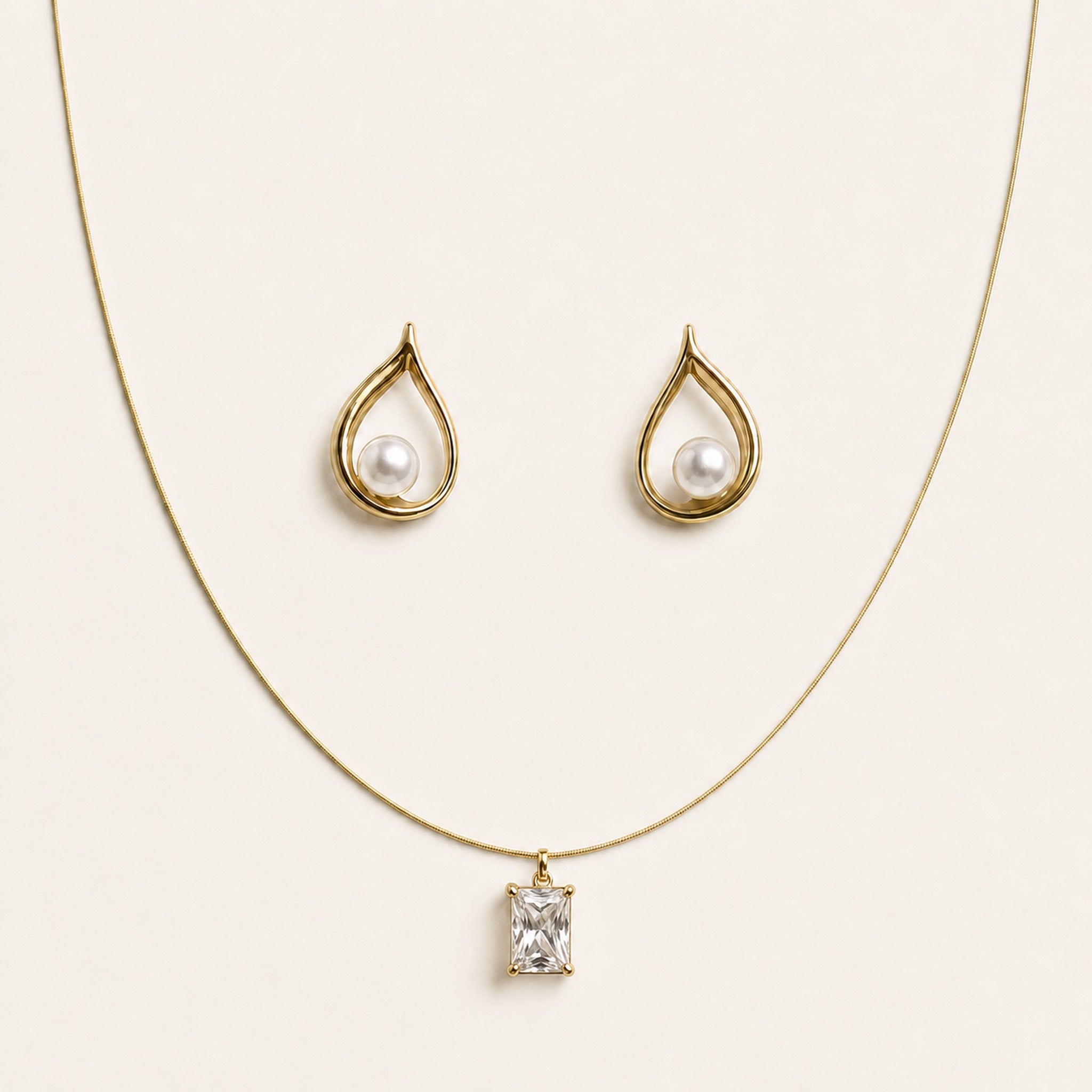 Crystal Pearl Drop Set — GLORIASAA