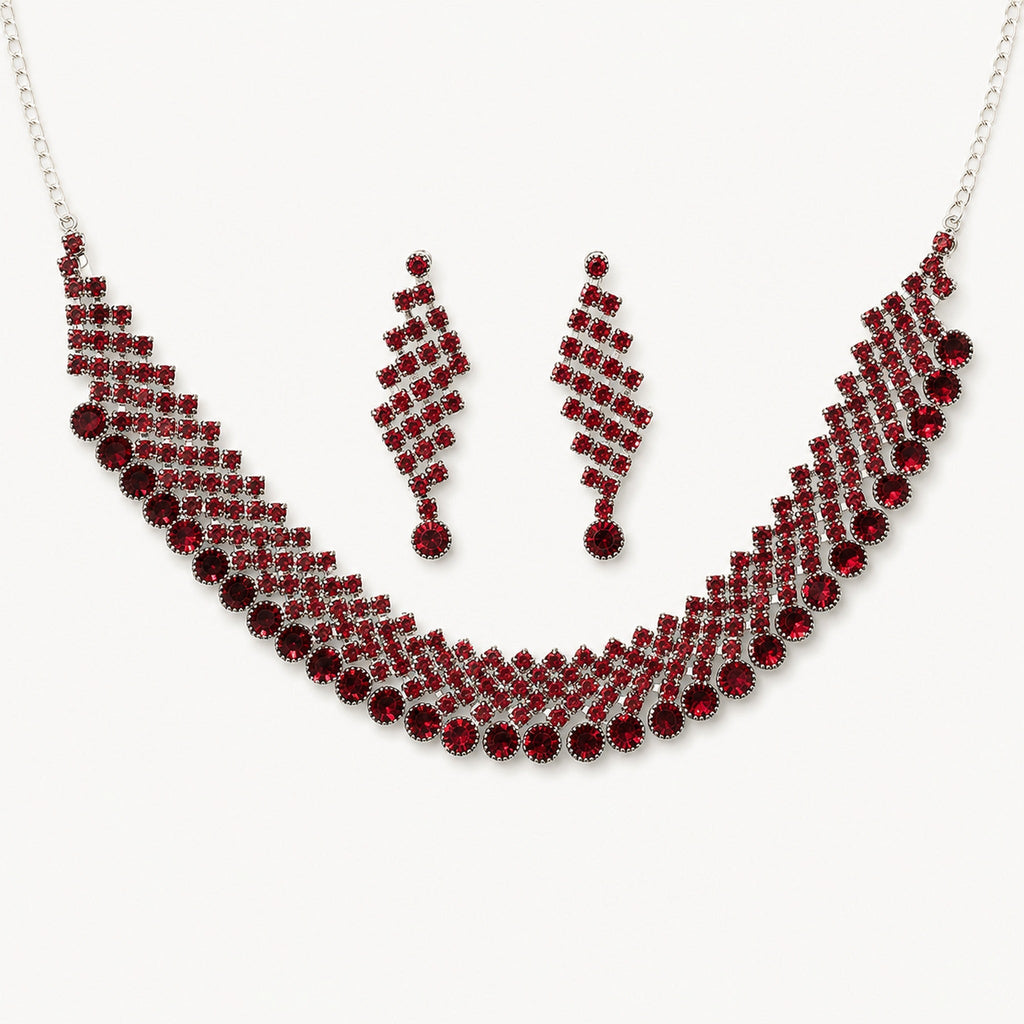 Ruby Lattice Collar Set — GLORIASAA
