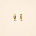Square Crystal Huggie Hoops — GLORIASAA