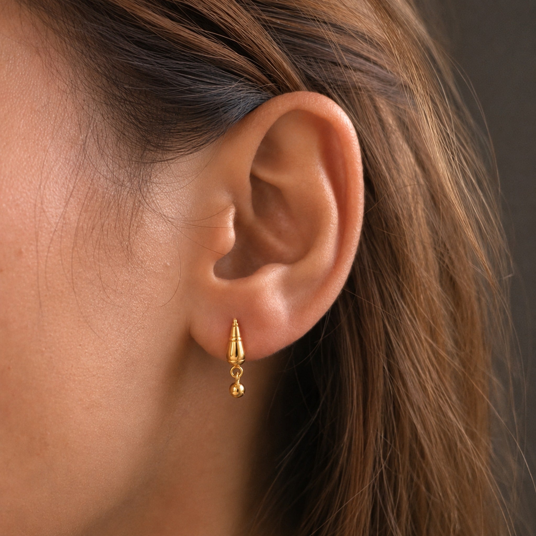 Tapered Gold Ball Drops — GLORIASAA