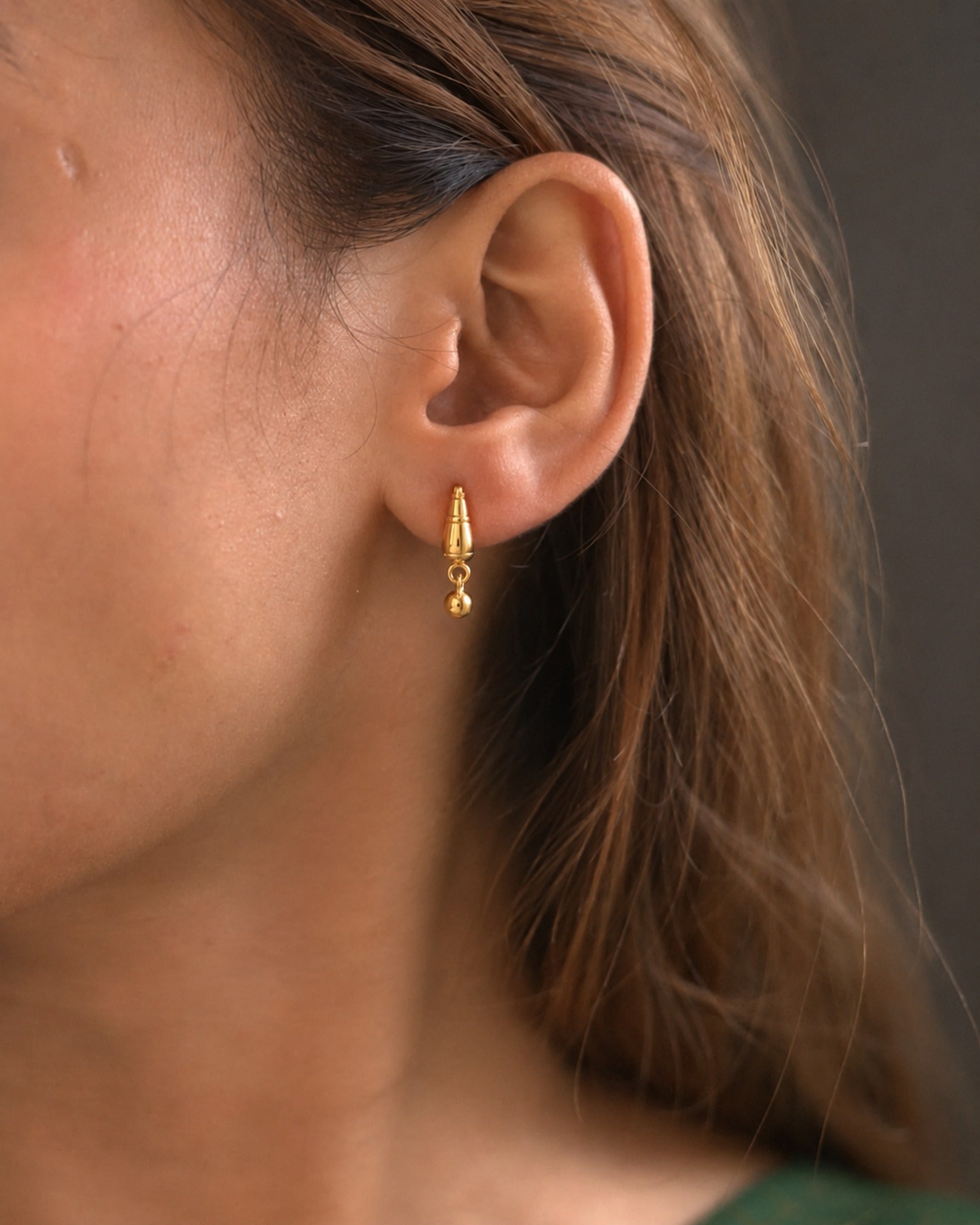 Tapered Gold Ball Drops — GLORIASAA